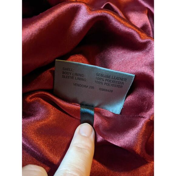 Womens Pelle Studio Genuine Leather Jacket Size XL Black Logo - Picture 9 of 12